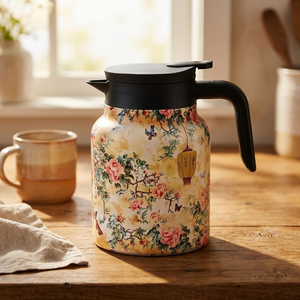 JS Gourmet Thermos à thé floral vintage, 1,5 L - Simple Boutique