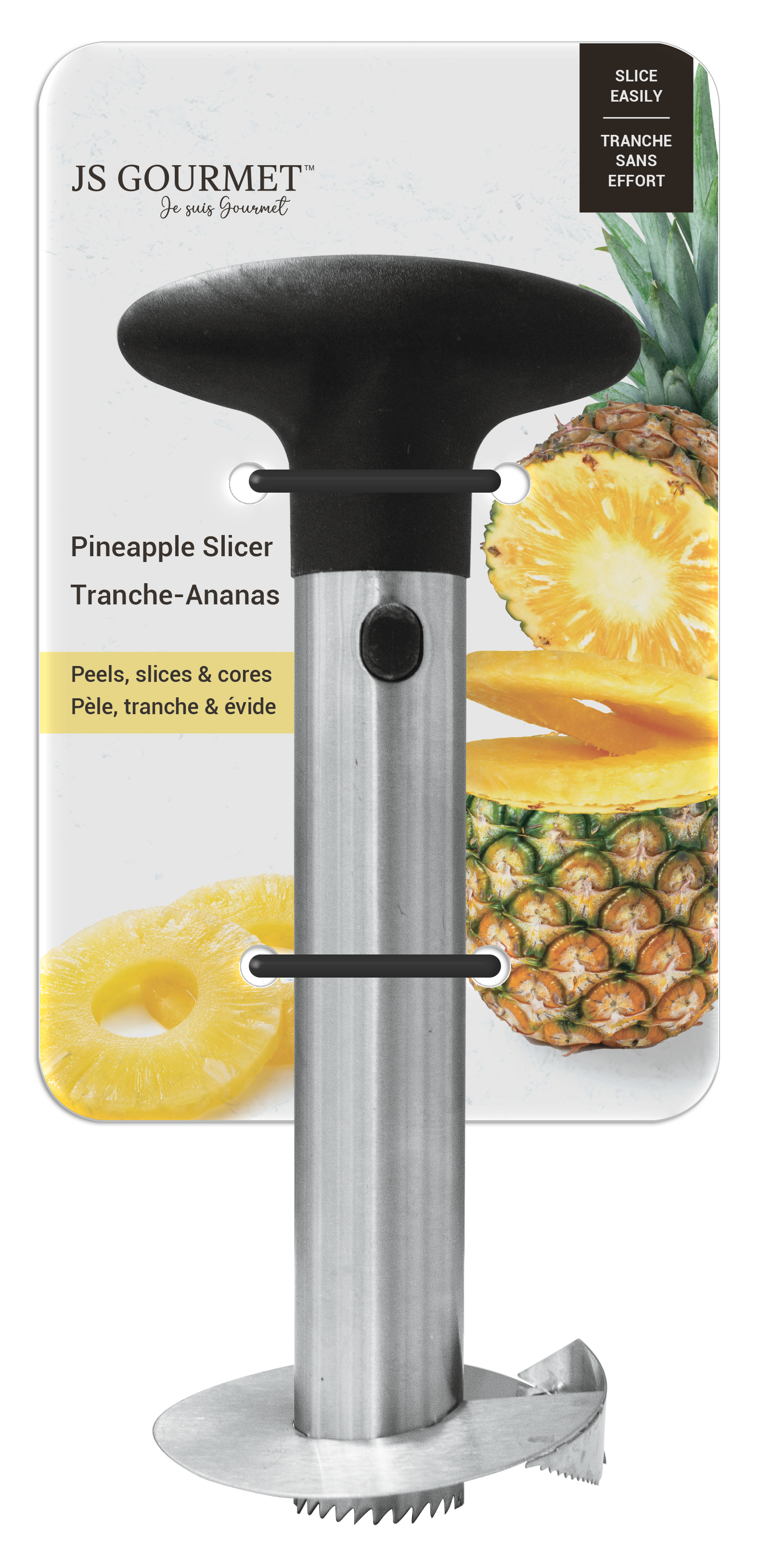 JS Gourmet Trancheur, vide-cœur et éplucheur à ananas - emballage - Simple Boutique