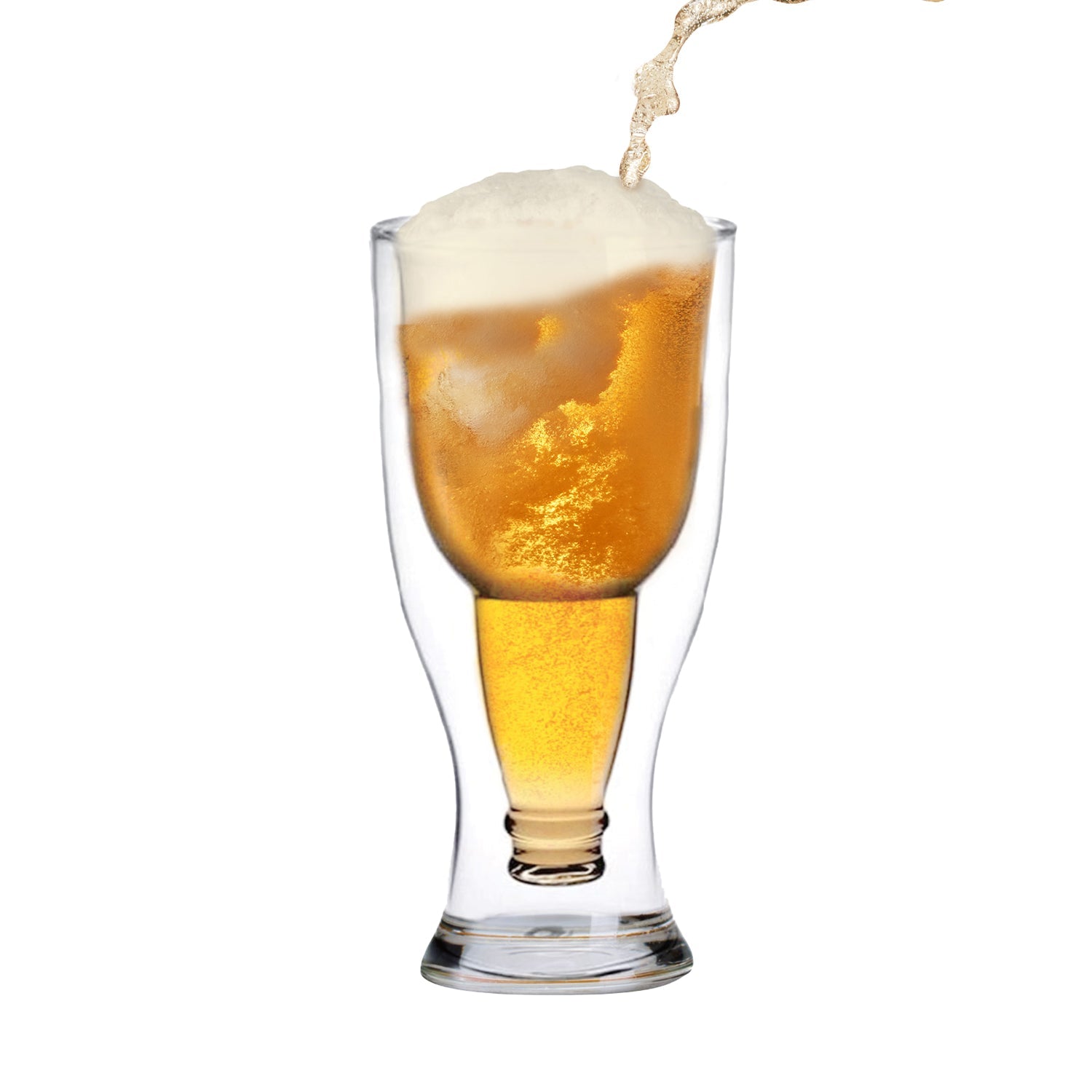 JS Gourmet - Verre à Bière à Double Paroi, Capacité de 450ml - Simple Boutique