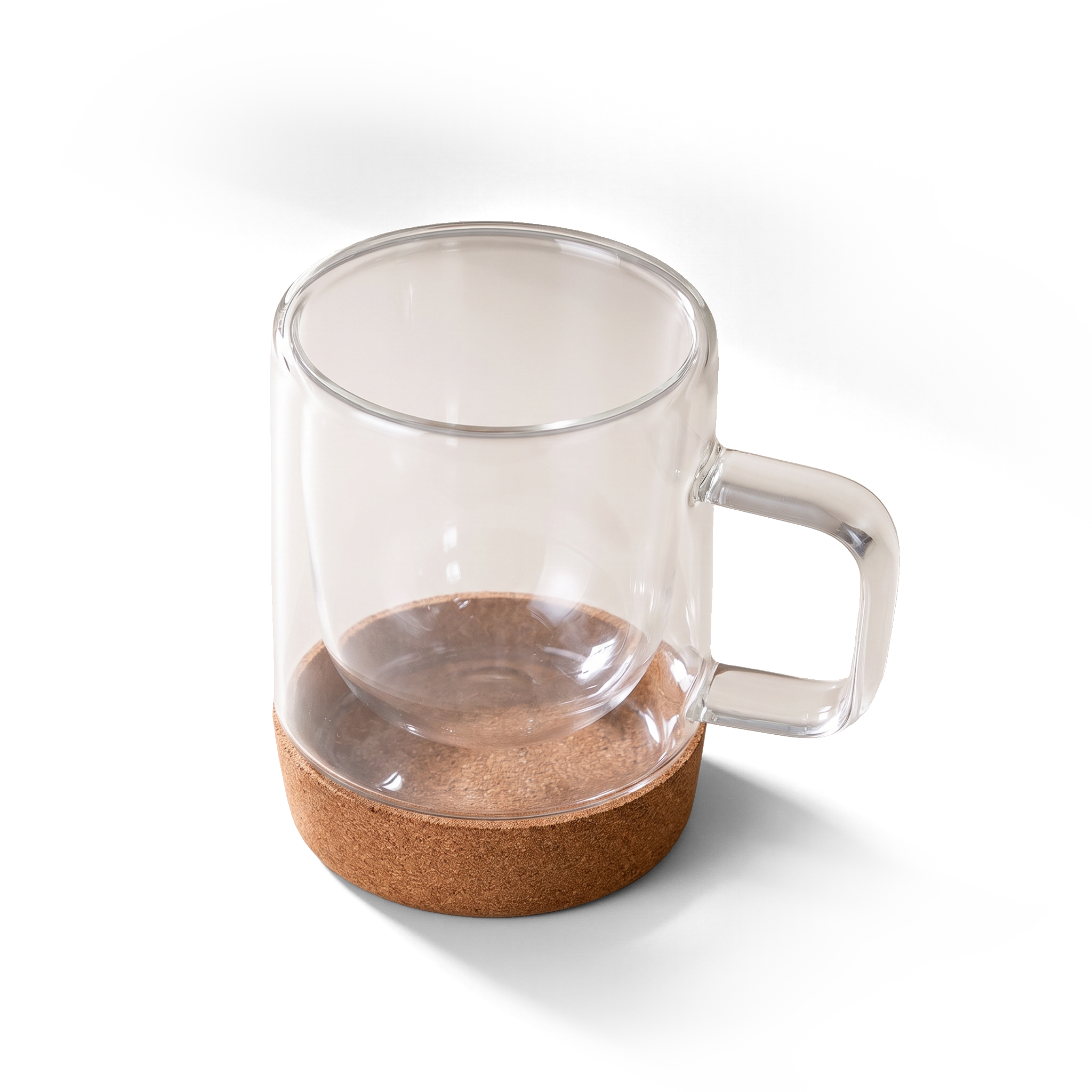 JS Gourmet Verre double paroi 350 ml avec base en liège - Simple Boutique