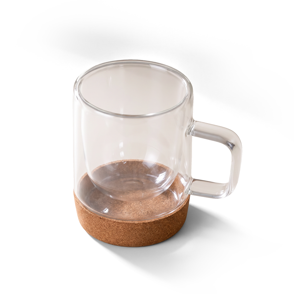 JS Gourmet Verre double paroi 350 ml avec base en liège - Simple Boutique