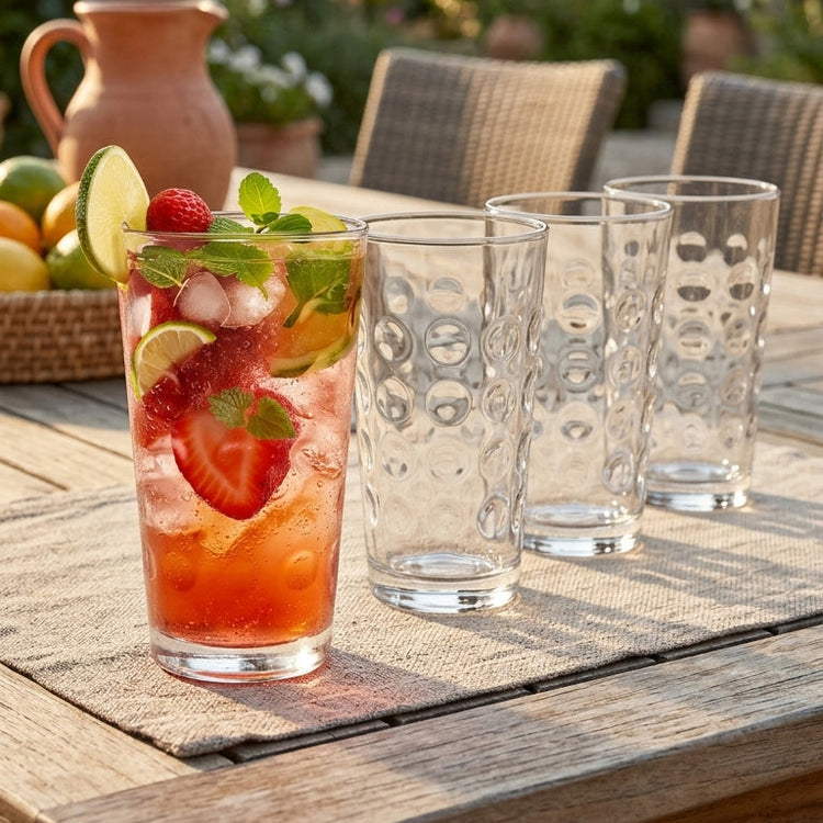 JS Gourmet Verres Highball 450 ml lot de 4 - Motif bulles - Simple Boutique