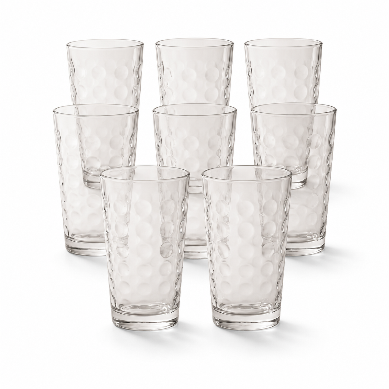 Verres Highball 450 ml lot de 8 - Motif bulles