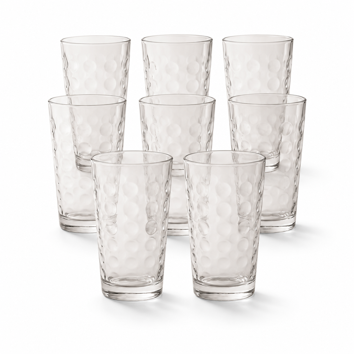 Verres Highball 450 ml lot de 8 - Motif bulles