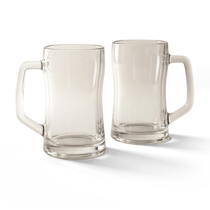 JS Gourmet Verres à bière en borosilicate à double paroi - Lot de 2, 480 ml - Simple Boutique