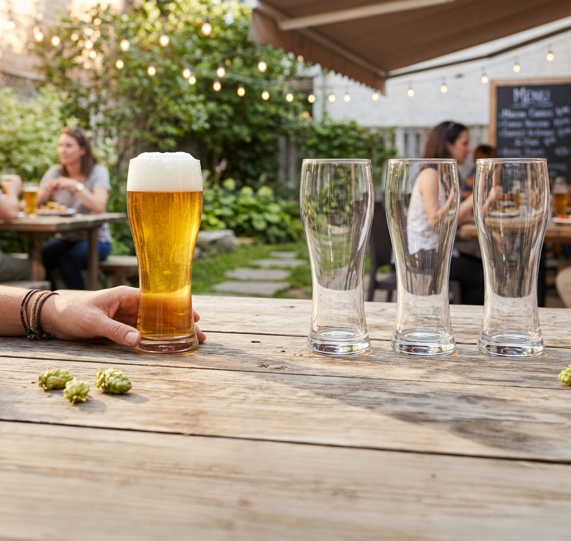 JS Gourmet Verres à bière pilsner — Ensemble de 4, 450 ml - Simple Boutique