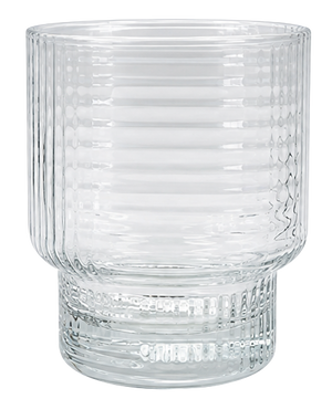 JS Gourmet Verres à boire empilables à côtes, Lot de 4 - 325 ml - Simple Boutique