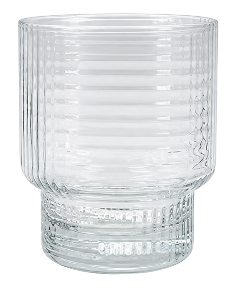 JS Gourmet Verres à boire empilables à côtes, Lot de 4 - 325 ml - Simple Boutique
