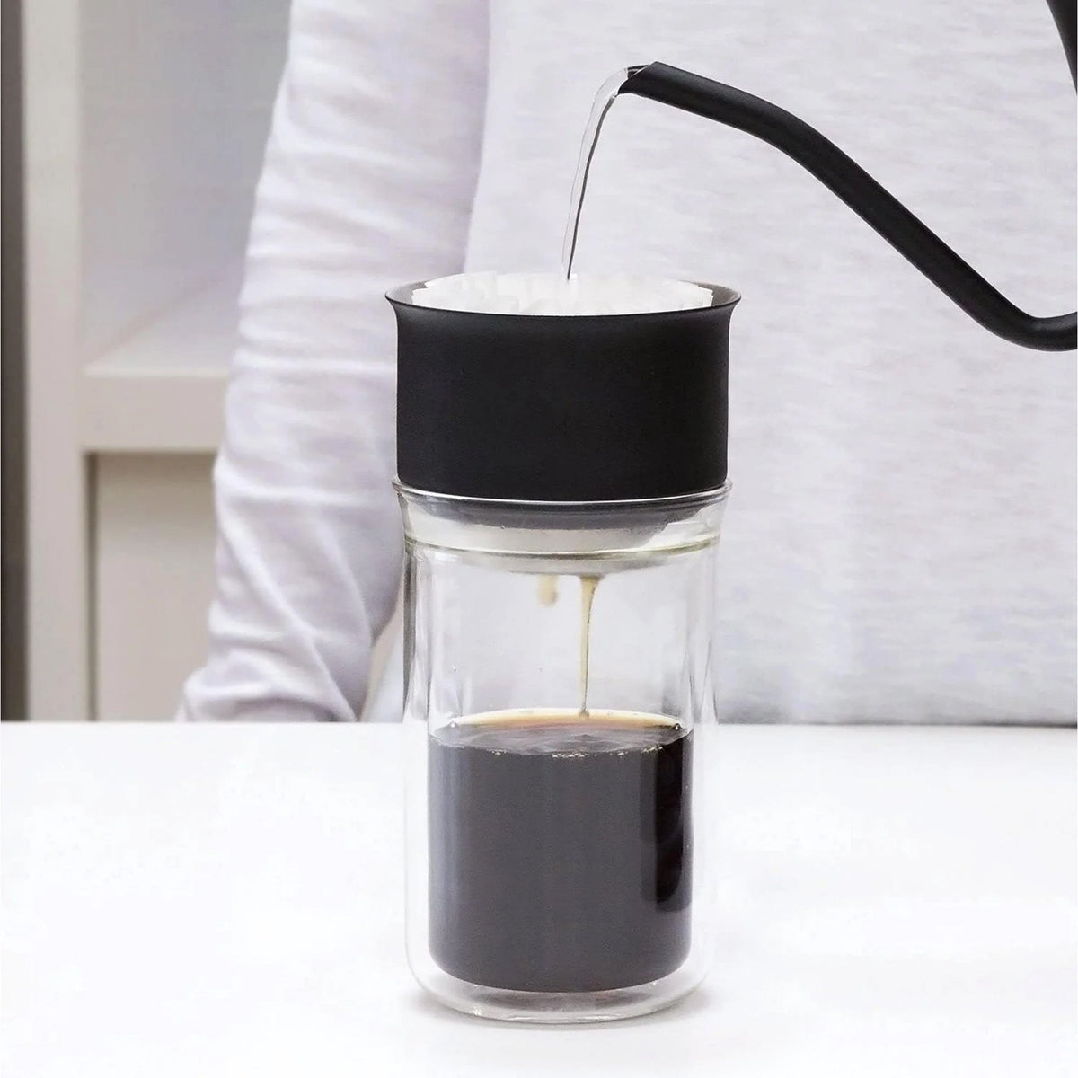 JS Gourmet Verres à double paroi à bord unique, Lot de 2 - 350 ml - Simple Boutique