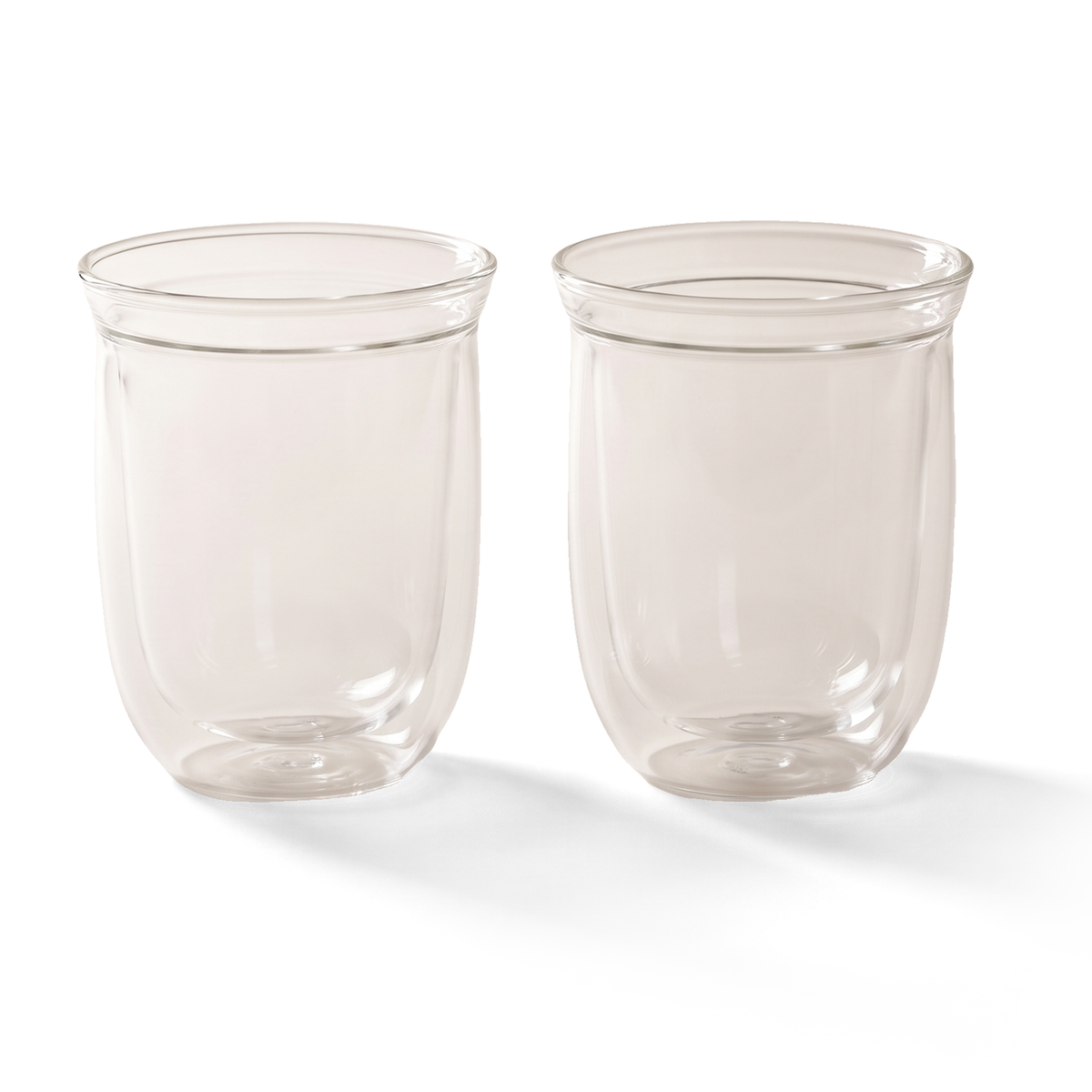 JS Gourmet Verres à double paroi et à simple rebord, Lot de 2 - 280 ml - Simple Boutique