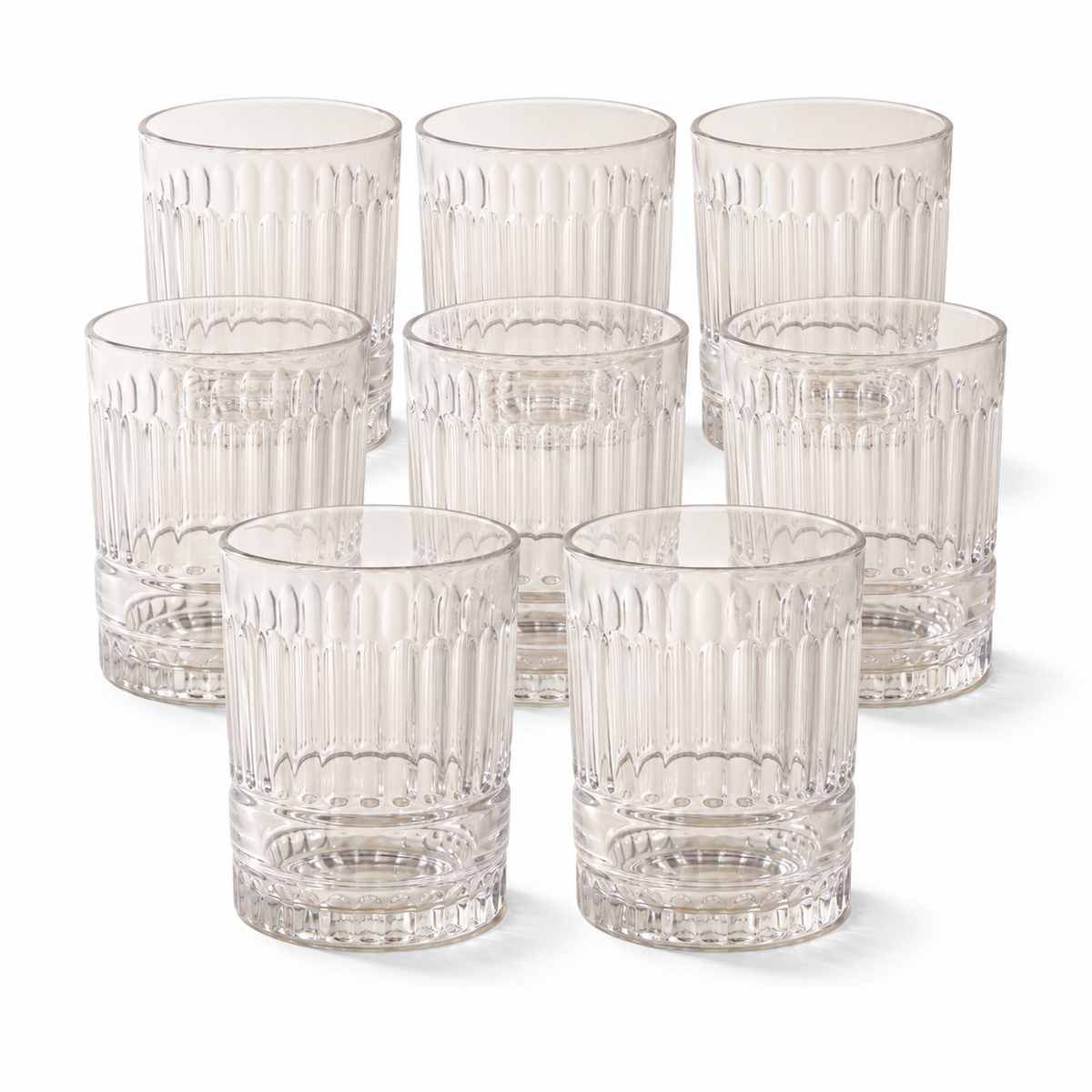 JS Gourmet Verres bas à coupe bohème - Lot de 8 - Simple Boutique