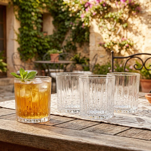 JS Gourmet Verres bas à coupe latérale - Lot de 8 - Simple Boutique