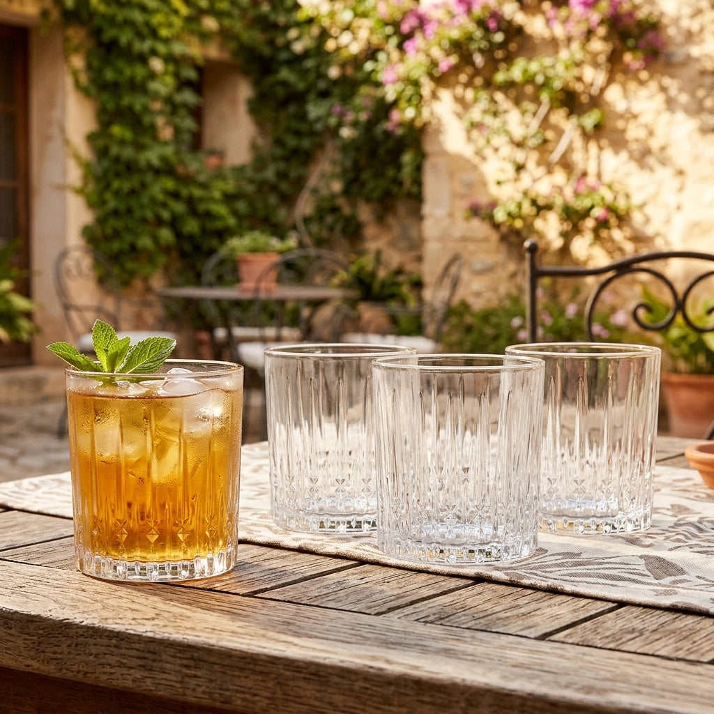 JS Gourmet Verres bas à coupe latérale - Lot de 8 - Simple Boutique