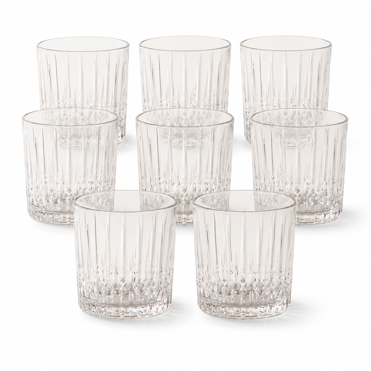 JS Gourmet Verres bas à coupe latérale - Lot de 8 - Simple Boutique