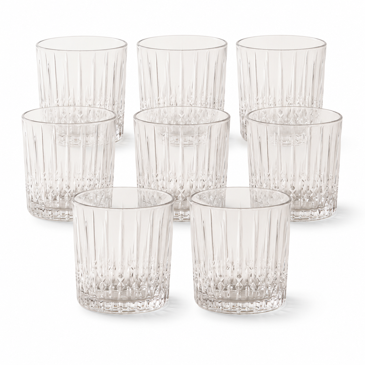 JS Gourmet Verres bas à coupe latérale - Lot de 8 - Simple Boutique