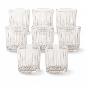 JS Gourmet Verres bas à coupe latérale - Lot de 8 - Simple Boutique