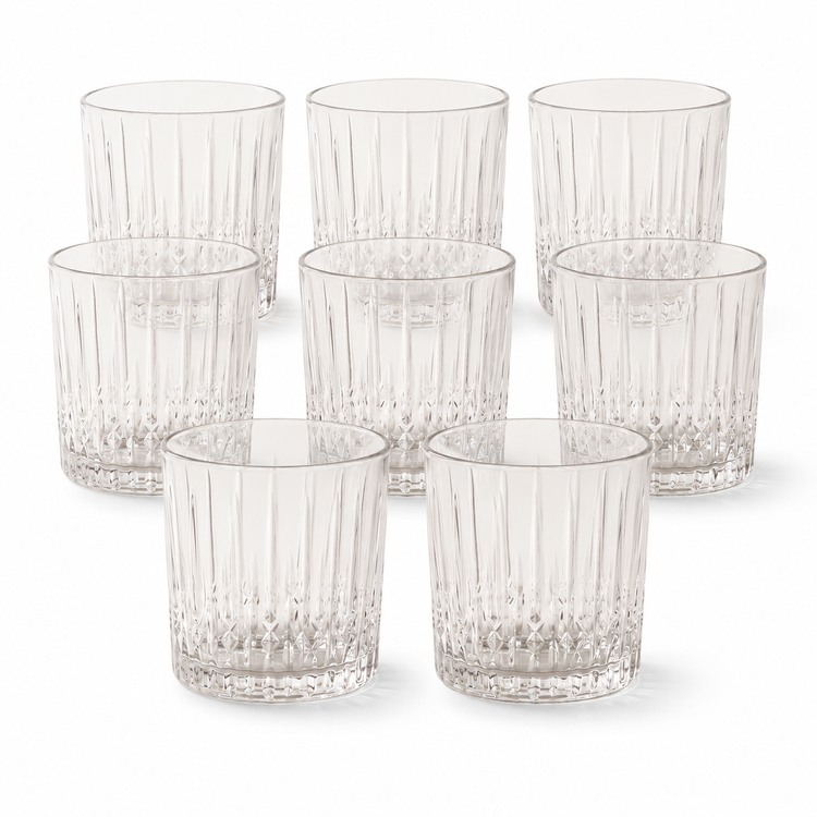 JS Gourmet Verres bas à coupe latérale - Lot de 8 - Simple Boutique