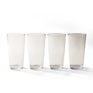 JS Gourmet Verres empilables à rebord fin en borosilicate, Lot de 4 - Highball, 460 ml - Simple Boutique
