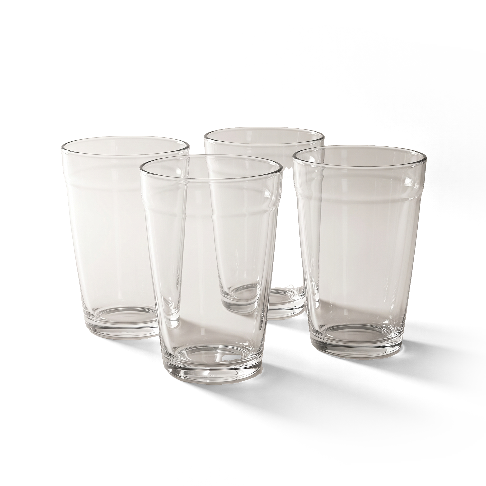 JS Gourmet Verres empilables en borosilicate à bord fin, Lot de 4 - Ancien modèle, 325 ml - Simple Boutique