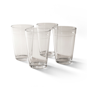 JS Gourmet Verres empilables en borosilicate à bord fin, Lot de 4 - Ancien modèle, 325 ml - Simple Boutique