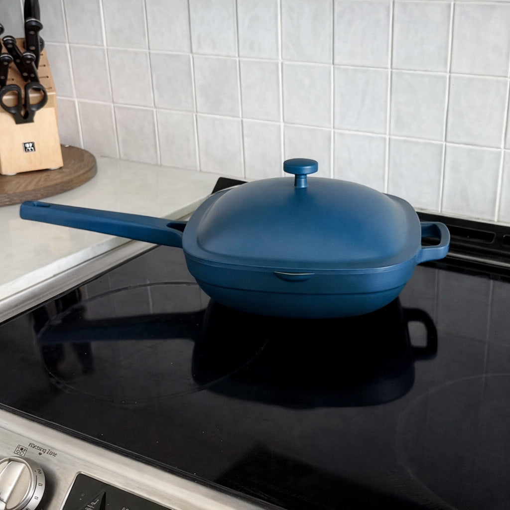 JS Gourmet Wok en aluminium moulé sous pression avec cuit-vapeur et couvercle, 3,6 L, 26 cm - Simple Boutique