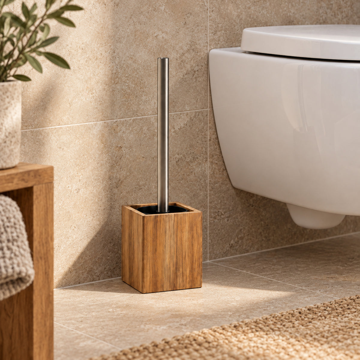 JS Maison Brosse WC en bois d'acacia - Simple Boutique