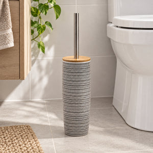 JS Maison Brosse de toilettes Dolomite Gris et Blanc - Simple Boutique