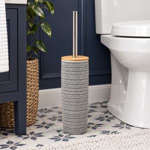 JS Maison Brosse de toilettes Dolomite Gris et Blanc - Simple Boutique