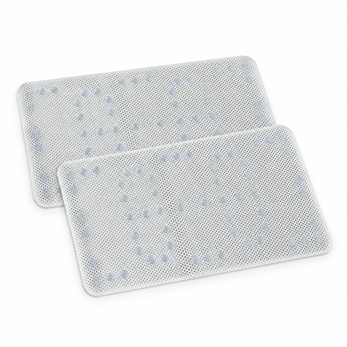 JS Maison Tapis de bain antidérapant en PVC avec ventouses - Lot de 2 - Simple Boutique
