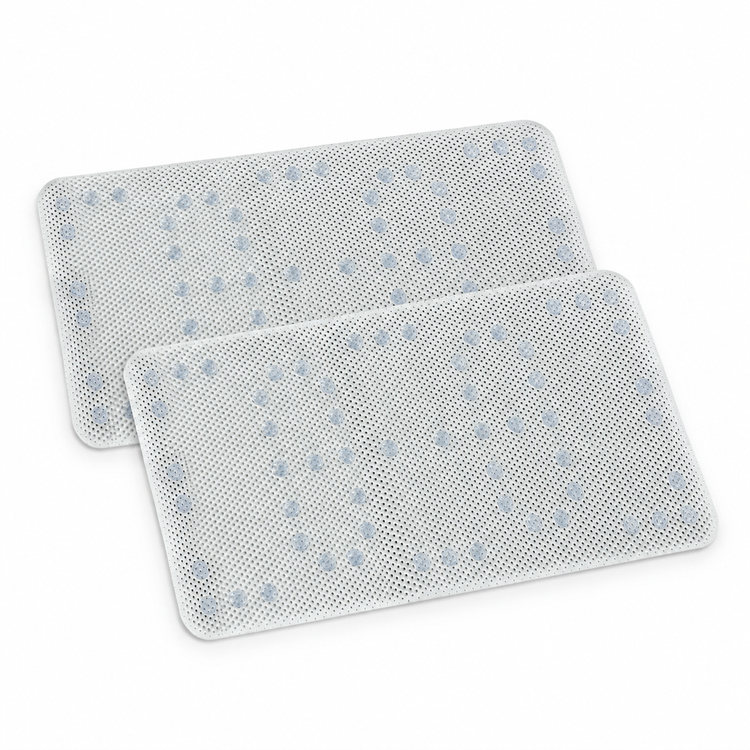 JS Maison Tapis de bain antidérapant en PVC avec ventouses - Lot de 2 - Simple Boutique