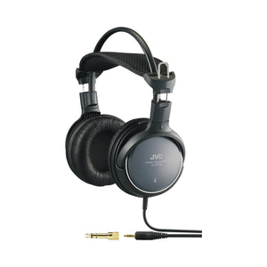 JVC - Casque d'écoute Filaire, Cordon de 3.5m, Adapteur 6.3mm Inclus, Noir - Simple Boutique
