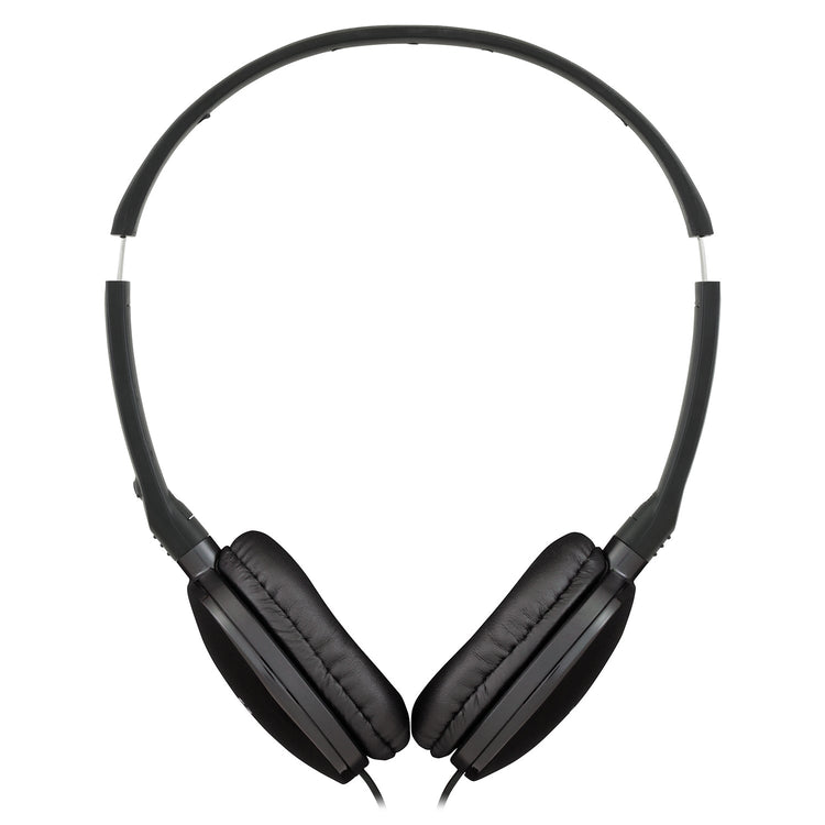 JVC - Casque d'écoute Filaire FLATS, Léger et Pliable avec Microphone et Télécommande Intégré, Noir - Simple Boutique