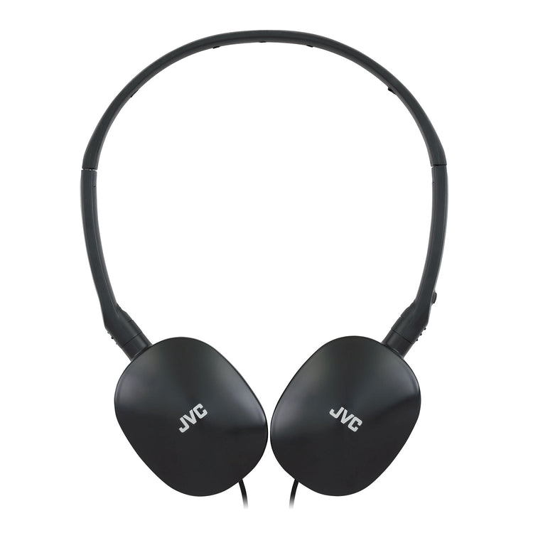 JVC - Casque d'écoute Filaire FLATS, Léger et Pliable avec Microphone et Télécommande Intégré, Noir - Simple Boutique