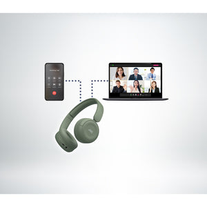 JVC - Casque d'écoute Sans-Fil Bluetooth 5.4, Autonomie de 50 Heures, Pliable avec Microphone Intégré, Kaki - Simple Boutique
