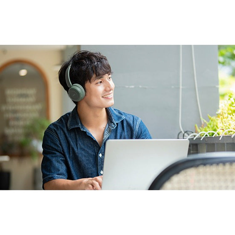 JVC - Casque d'écoute Sans-Fil Bluetooth 5.4, Autonomie de 50 Heures, Pliable avec Microphone Intégré, Kaki - Simple Boutique
