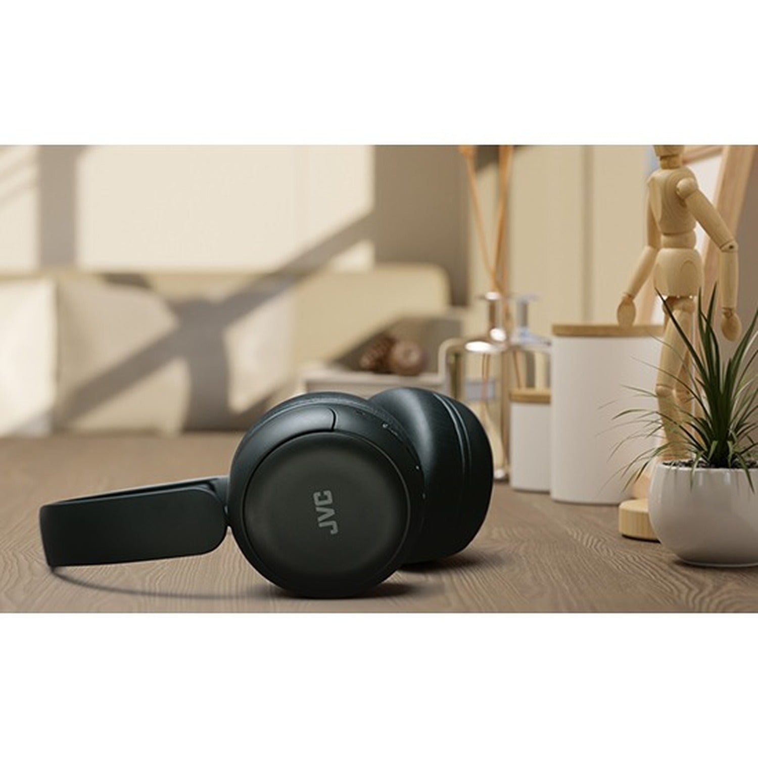 JVC - Casque d'écoute Sans-Fil Bluetooth 5.4, Autonomie de 50 Heures, Pliable avec Microphone Intégré, Noir - Simple Boutique