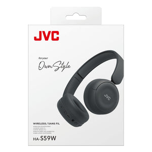 JVC - Casque d'écoute Sans-Fil Bluetooth 5.4, Autonomie de 50 Heures, Pliable avec Microphone Intégré, Noir - Simple Boutique