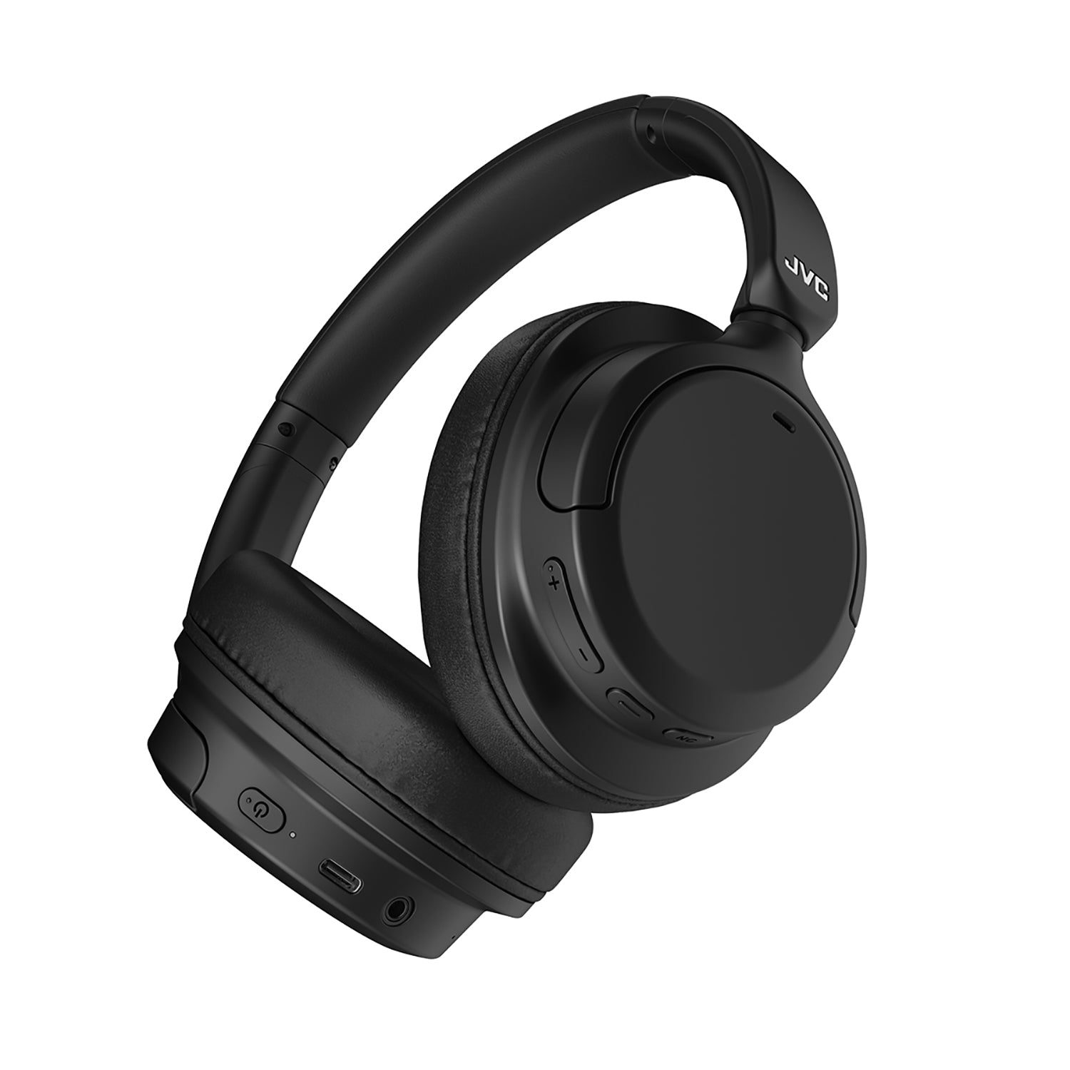 JVC - Casque d'écoute Sans-Fil à Suppression de Bruit Hybride, Microphone et Télécommande Intégrés, Noir - Simple Boutique