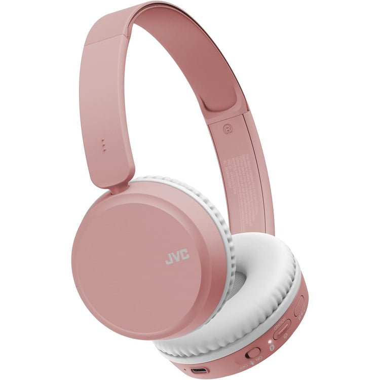 JVC - Casque d'écoute Supra-Auriculaire Sans-Fil, Microphone et Télécommande Intégrés, Rose - Simple Boutique