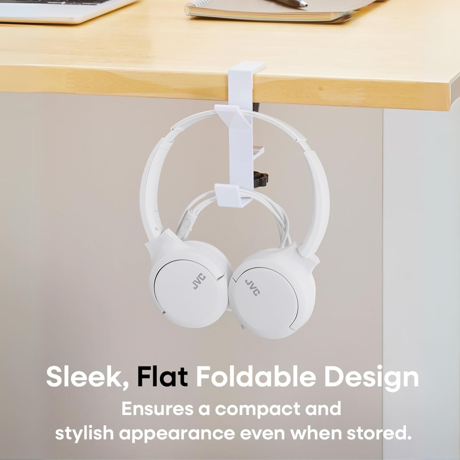 JVC - Casque filaire USB-C avec micro – Léger, confortable, pliable, Blanc - HA-S33UC-W - Simple Boutique