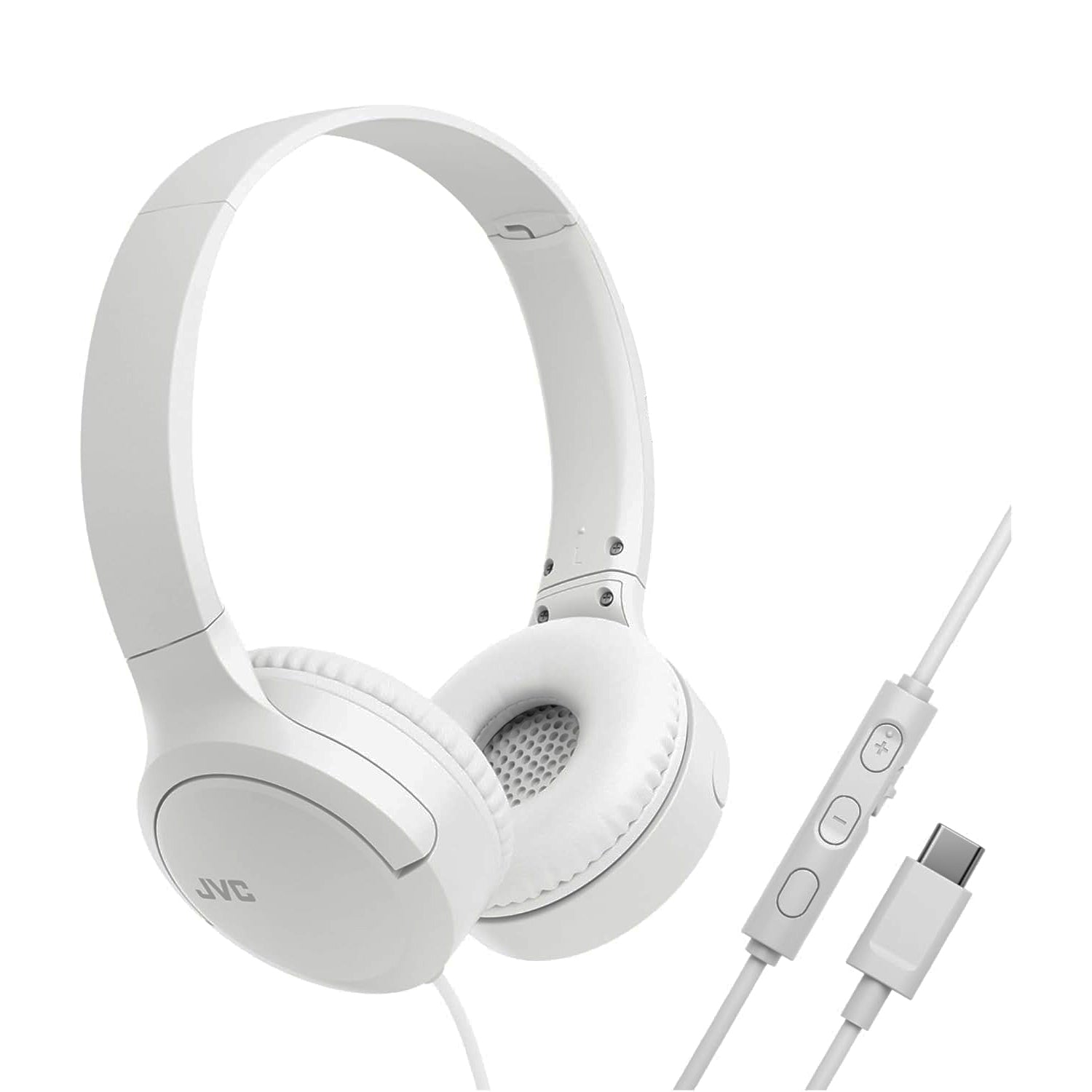 JVC - Casque filaire USB-C avec micro – Léger, confortable, pliable, Blanc - HA-S33UC-W - Simple Boutique
