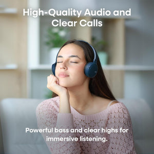 JVC - Casque filaire USB-C avec micro – Léger, confortable, pliable, Bleu - HA-S33UC-A - Simple Boutique