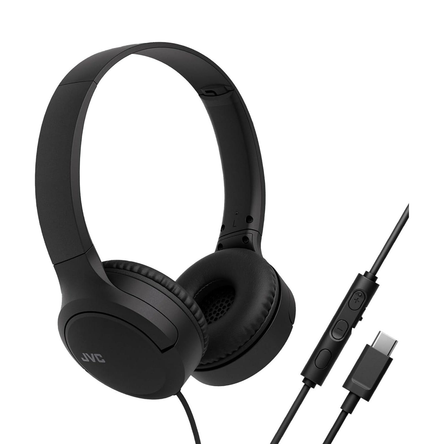 JVC - Casque filaire USB-C avec micro – Léger, confortable, pliable, Noir - HA-S33UC-B - Simple Boutique