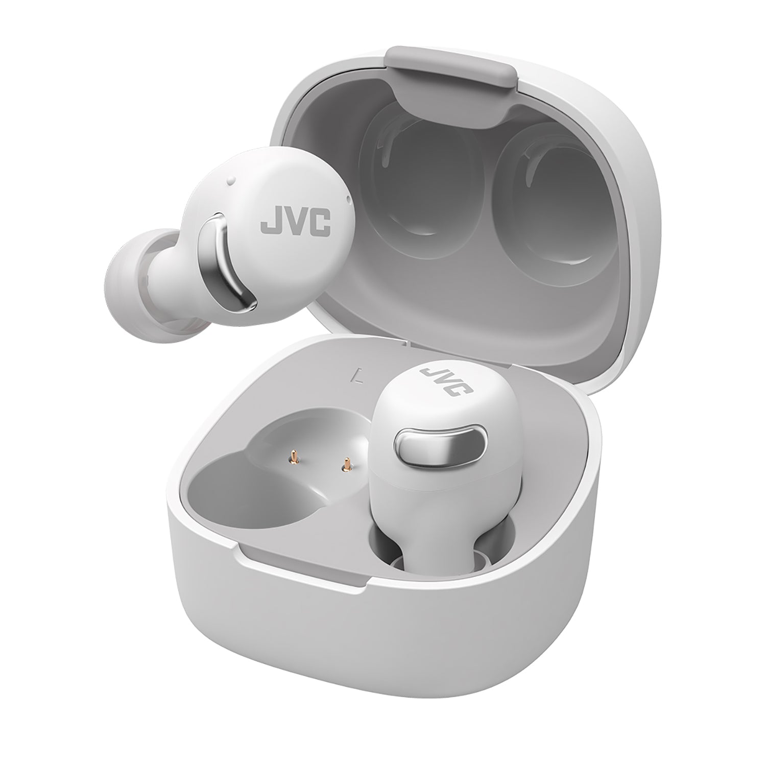 JVC - Écouteurs Compact avec Suppression de Bruit, Microphone et Contrôle Tactiles, Blanc - Simple Boutique