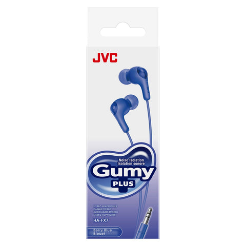 JVC - Écouteurs Intra-Auriculaire Filaire, Gumy Plus, Bleu