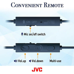JVC - Écouteurs Intra-Auriculaire Filaires, USB-C, Haute Résolution, Microphone Intégré, Bleu - Simple Boutique