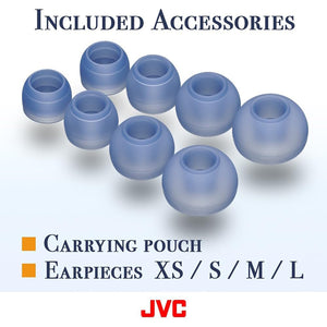JVC - Écouteurs Intra-Auriculaire Filaires, USB-C, Haute Résolution, Microphone Intégré, Bleu - Simple Boutique