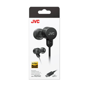 JVC - Écouteurs Intra-Auriculaire Filaires, USB-C, Haute Résolution, Microphone Intégré, Noir - Simple Boutique