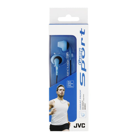 JVC - Écouteurs Intra-Auriculaires Filaire Gumy Sport, Bleu