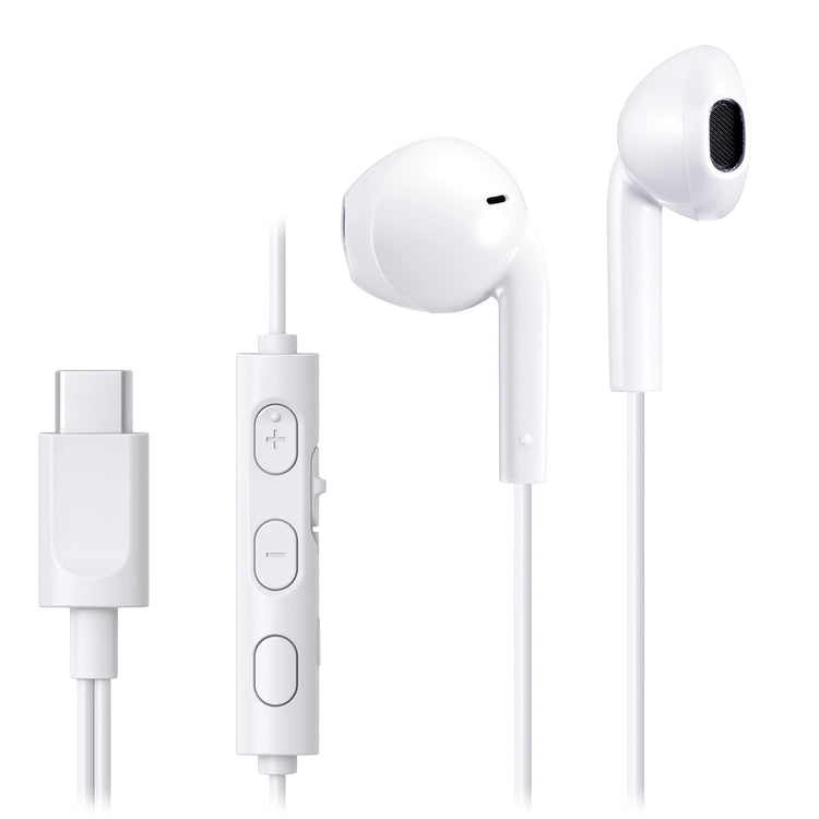 JVC - Écouteurs Intra-Auriculaires USB Type-C avec Microphone et Télécommande Intégré, Blanc - Simple Boutique
